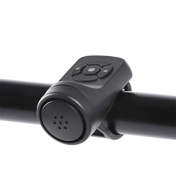 Elcykelringklocka USB-uppladdningsbar vattentät MTB-cykelsäkerhetshornring black