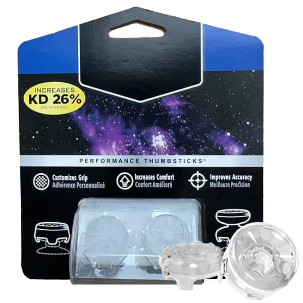 2 silikone-tommelfingergreb til P5/P4, højtydende analogt joystick til PS4 PS5 Galaxy joystick Silikonehætte white a pair