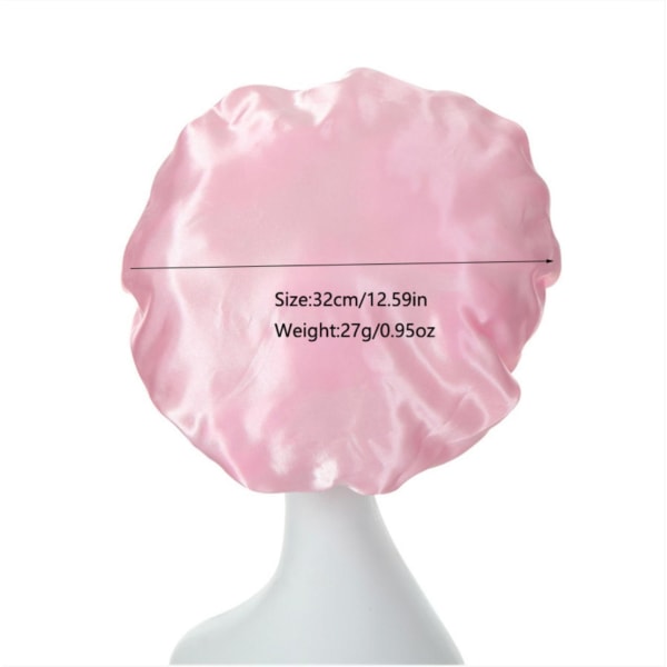 Sovehætte beskytter hår Nathætte Hårplejehætte Kvinder Pink Pink one size