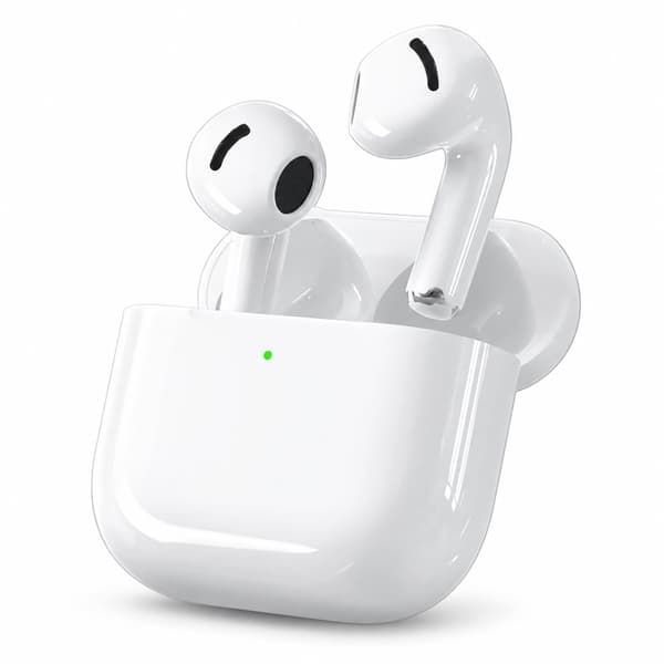 Bluetooth-headset TWS trådlösa hörlurar Bluetooth-hörlurar med lång batteritid, pekkontroll, öronsnäckor för Android IOS PC White