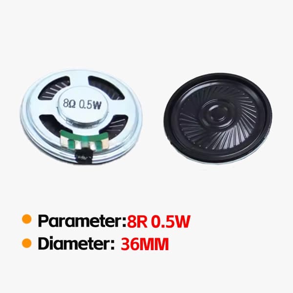 2 st 8R 0,5W högtalare i olika storlekar, 20 mm–66 mm diameter, för utbyte av ljudutrustning NO.10