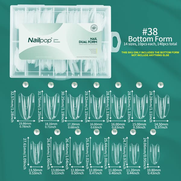Nailpop Dual Forms Extension Nagellack Gel Sandwich System Kit 70/140 st SWB-003-140