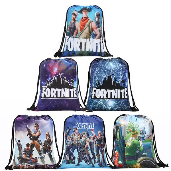 Fortnite Gym Bags 6pcs Models BACKPACK WITH SHOES Christmas gifts Grey Modell 4