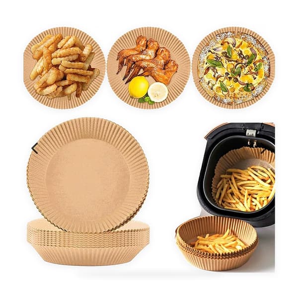 100 Pack 16cm Air Fryer Papir Engangspapir Pergamentforme