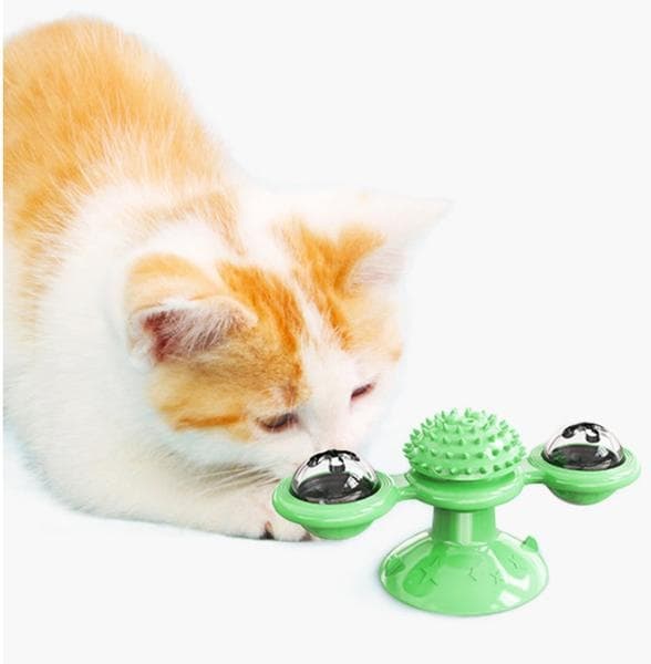 Windmill Toys for cats Puzzle spinning turntable toy