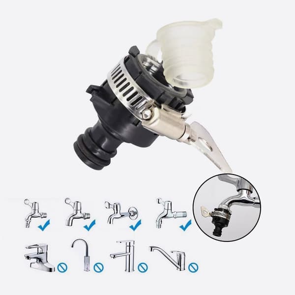 Havetilbehør Udendørs 3/4 Haveslangeadapter til bil Lynkobling Reparationsslangeforbindelse Haneforbindelse Rørfittings 1/2 Single 1I2 Hose(K)