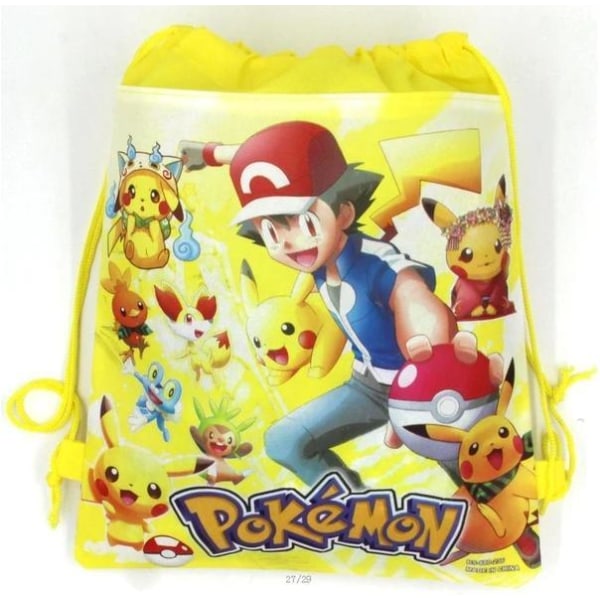 Pokemon GO Piakchu  Gymväskan Gymnastikpåse Model 3