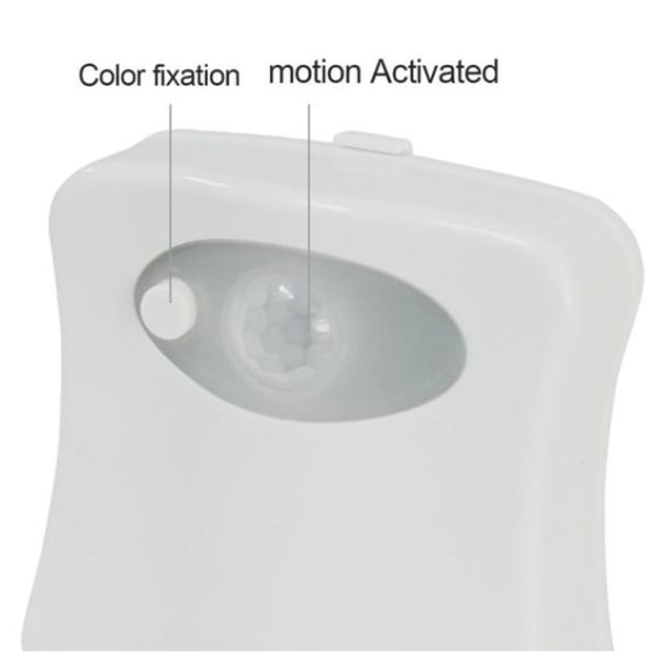 8 färger LED-toalett lampa Rörelsesensor Midnattsljus