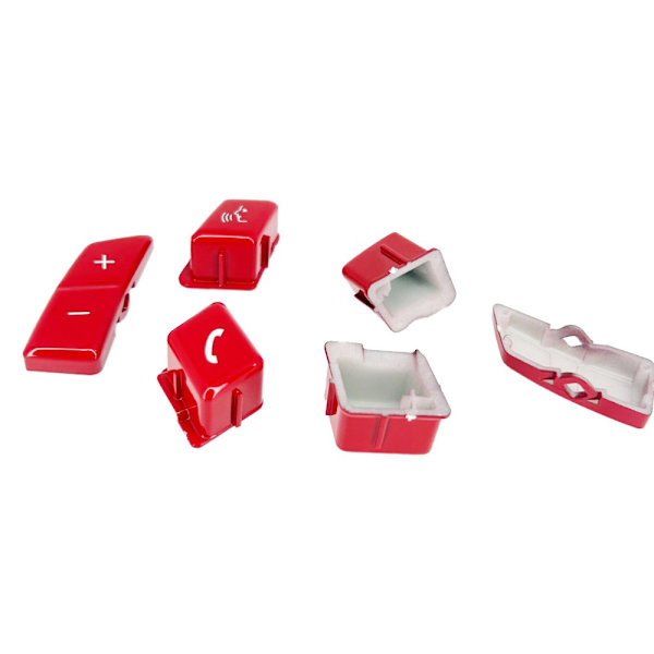 Bilstyling Ratt M-knapp Ersättningsskydd Passar till BMW 1 3-serie X1 E81 E82 E87 E88 E90 E92 E93 M3 E84 Tillbehör A Model Red