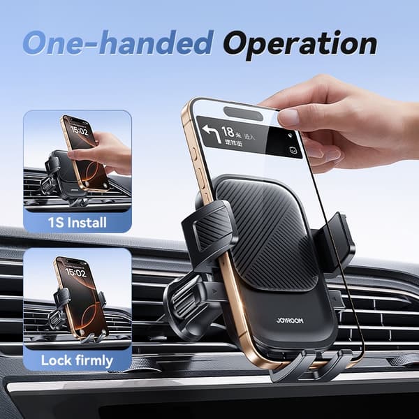 Joyroom 360° roterende universal bilventilationsholder til telefon til iPhone Samsung Xiaomi Huawei Dashboard