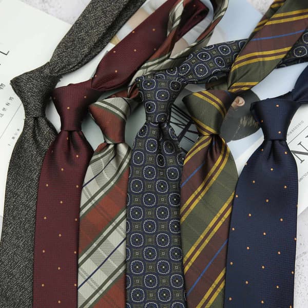 Slips Gravatas Mode Grossist Vävd 8 cm Randig Slips Bröllopstillbehör Blå Man Dot Fit Grupp Fest Kontor Halsslipsar 21