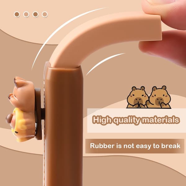 Kawaii Push Pull Capybara Eraser Mjuk skolmaterial Clean Mess Gratis Stationär kontorsstudent Gummi Eraser För Barn Present