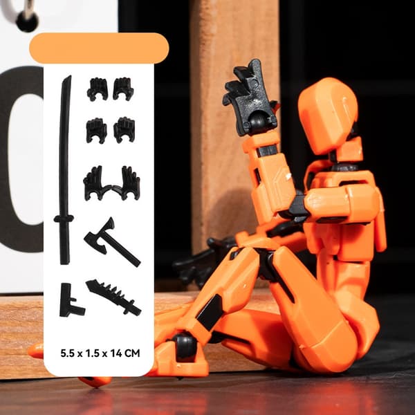 T13 Action Figure – Titan 13, Nova 13 – 3D-printet Multi-Jointed Movable Model Legetøj Blue