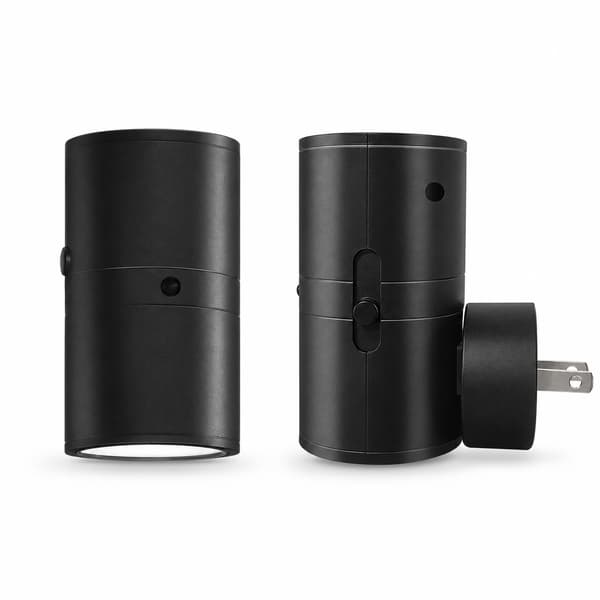 2-pack justerbar nattlampsbrytare (0-100 lm, 3000K), skymningssensor, automatisk belysning