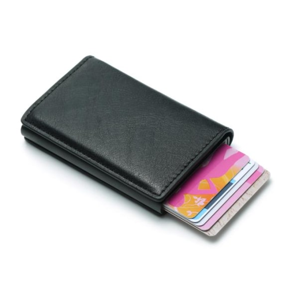 PopUp Smart card holder pushes forward 8 cards - RFID-NFC Secure Black