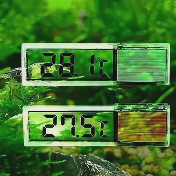 1 stk. akvarietermometer elektronisk LCD digital akvarietermometer akvarietermometer tilbehør 1PC Silver Color