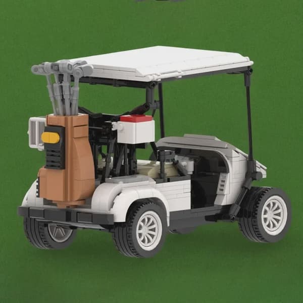 807 st byggstenar golfbilsmodell enkel att använda pullback-action simuleringsfordon modell för barn julklapp Golf cart With BOX