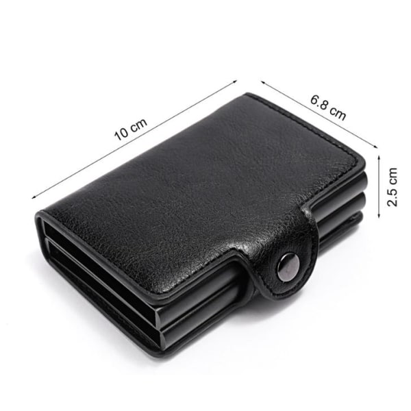 Card case Anti-theft with signal blocking RFID- Leather 5 Colors Blue Mörkblå PU Läder 12 kort