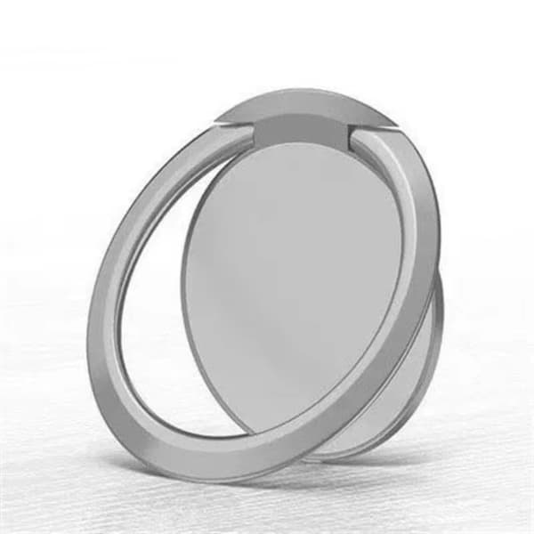 Luksuriøs tynd metalmagnetisk telefonholder til bilmontering med fingerring Silvery