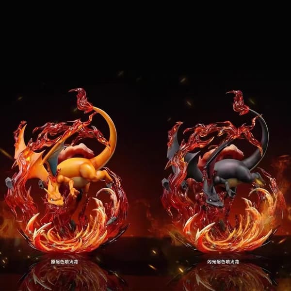 Söt Charizard-figur - 1/20 skala eldspridande drakemodell för skrivbordsdekorationer B