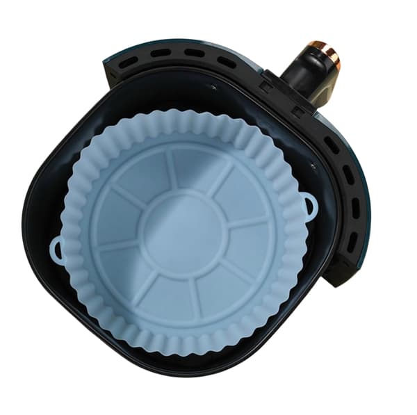 Airfryer Silikonform Luftfritösmatta Silikoninlägg  18CM Blå