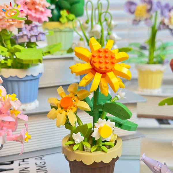 HUIQIBAO MOC Eternal Bouquet Micro Building Blocks - DIY Blomstermodell för heminredning och barn NO.26 with box