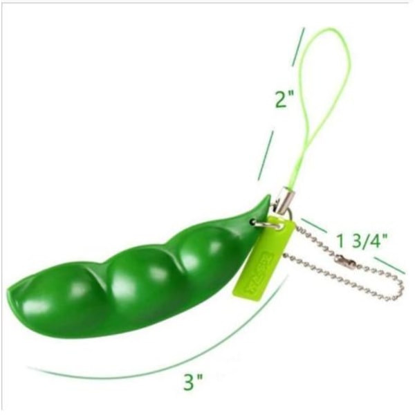 Grön Sensory Leksak Green Beans Bönor Fidget Böna Toys Leksak