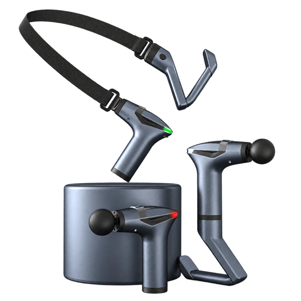 Hotsælgende Multifunktionel Muskelafspænding Langskaftet Massagepistol Remission Deep Tissue Percussion Body Electric Massage Gun dark grey