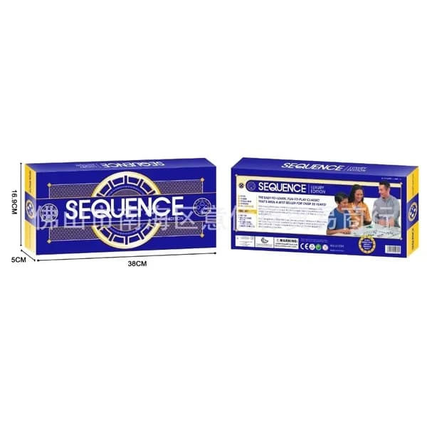 Engelske Sequence Games, Fancy Backgammon, Sequence Maze, Brætspil 0153D