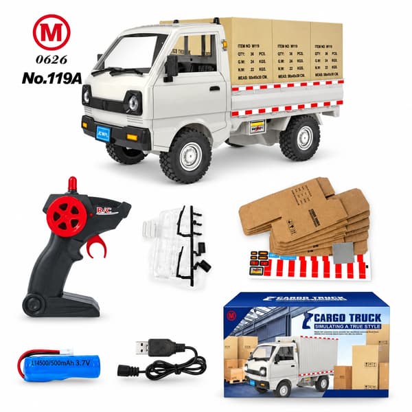 1:10/1:16 Wpl D12 Rc bilsimulering Drift klätterbil Led Light Cargo Rc Elektrisk leksaksmodell för pojkar Julöverraskningspresenter remote control D
