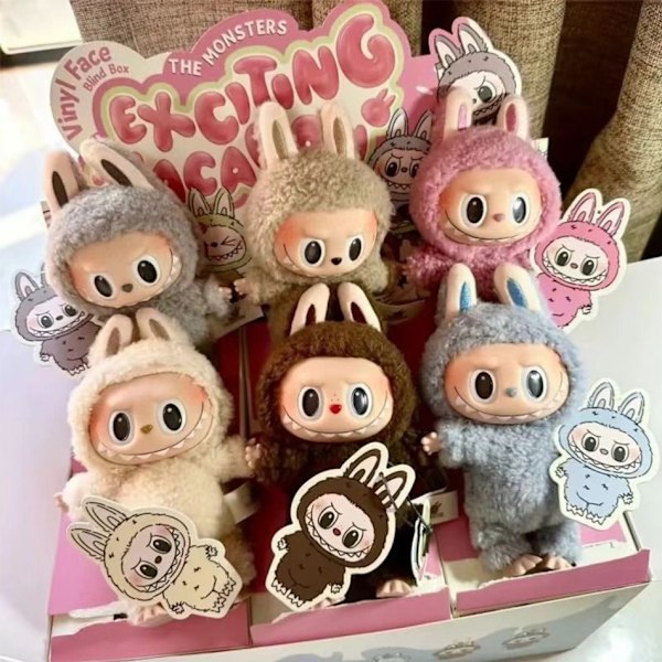 POP MART Labubu Monsters Macaron Vinyyli Face 17 cm sokea laatikko