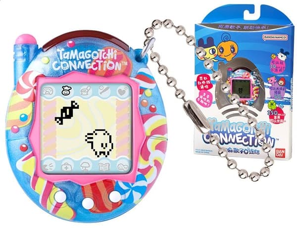 Tamagotchi Connection Flower Lyseblå virtuelt kæledyrsspil - samlerobjekt elektronisk legetøj til børn 2 Size 1 piece