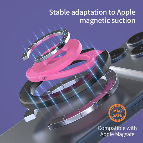 MagSafe dubbelsidig magnetisk telefonhållare vikbart stativ greppfäste för iPhone L9