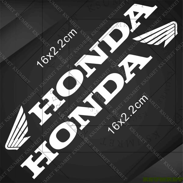 Honda-tarra-moottoripyörän logotarroille Silver