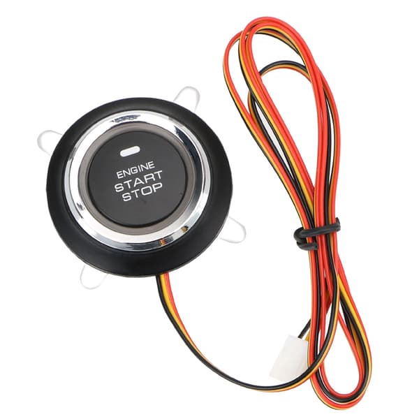 Bilstyling 12V Entry Ignition Startströmbrytare Universal Auto Replacement Auto Car Motor Start Stop Tryckknapp Nyckelfri black
