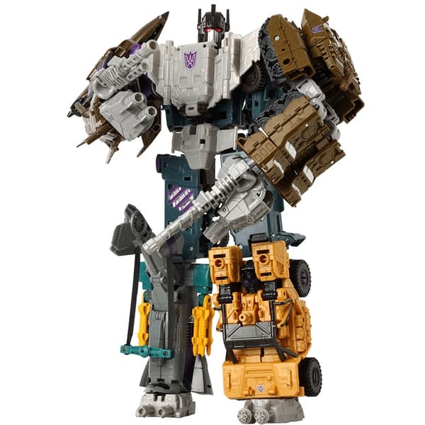 HZX Defensor Bruticus Superion Devastator 5-i-1 6-i-1 Transformation Robot Action Figurer 6IN1 Bruticus 12"