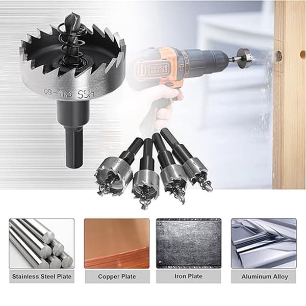 HSS Hulsav 16-100 mm Kobolt Hurtigstål M35 Rustfrit Stål Værktøjssæt til Metal Rustfrit Stål 63 mm