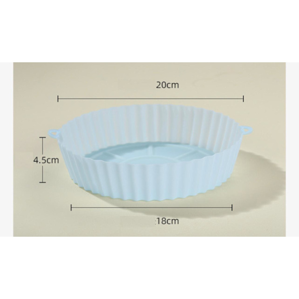 Airfryer Silikoneform Airfryermåtte Silikoneindsats 18CM Blue