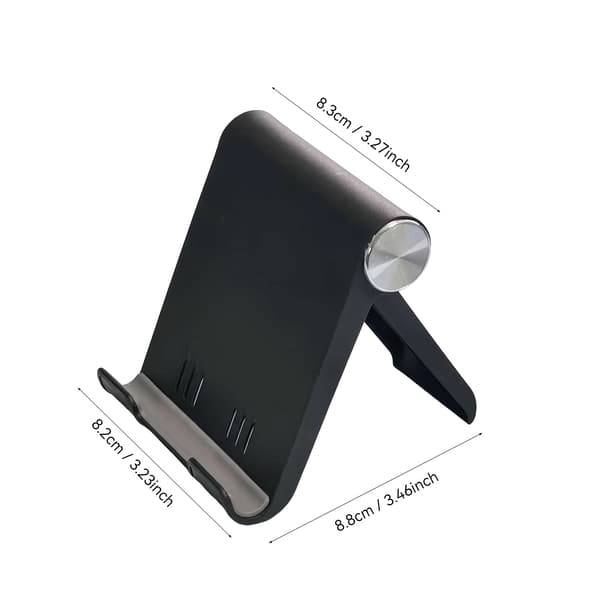 Bærbar, foldbar telefonholder i ABS-materiale til smartphones og tablets black