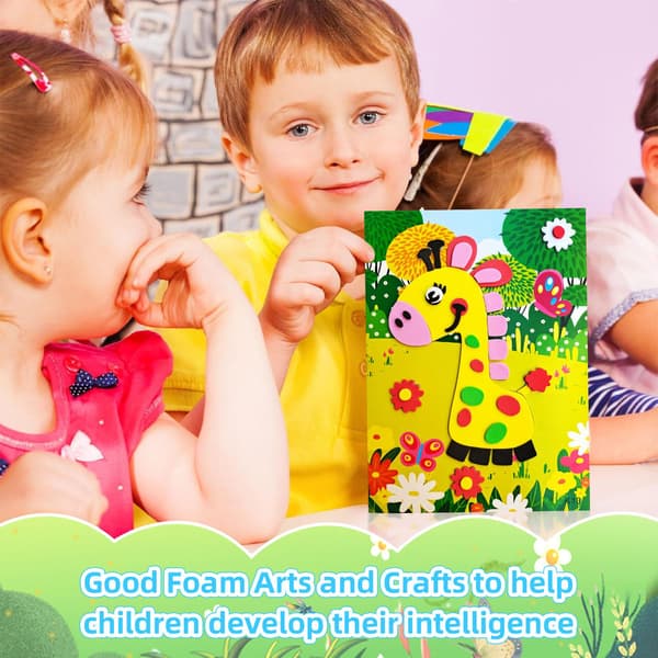 3D EVA Foam Animal Sticker Pussel för barn - DIY Craft Kit, pedagogisk födelsedagspresent Randomly 20 Patterns