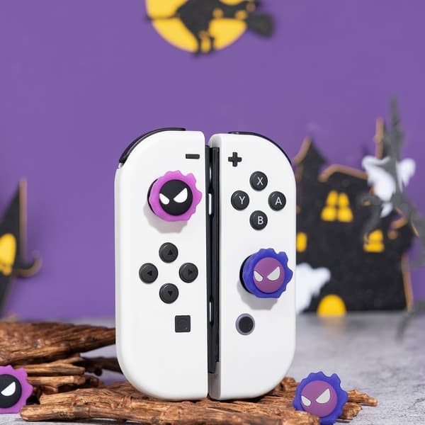 Luminous Angel Ghost Silikon Mjukt Thumb Stick Greppkåpa Joystick Skyddsskydd För Switch OLED NS Lite Joy-con Thumbstick Fodral A