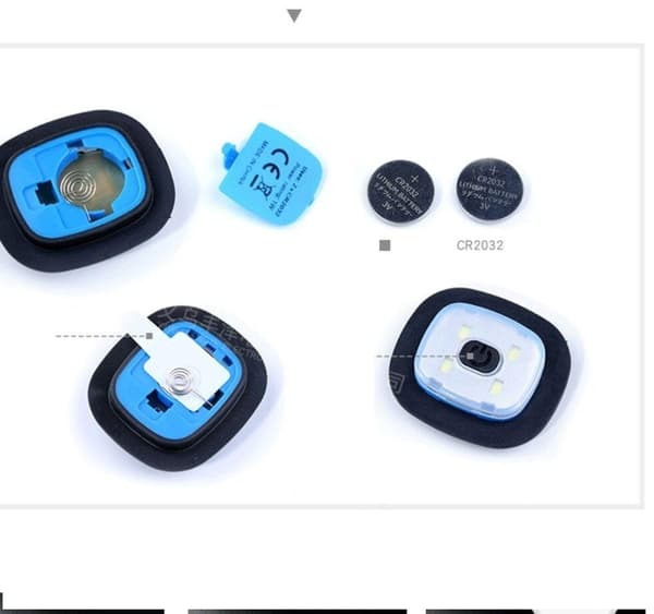 Hattu LED-lampulla 5 väriä Black Svart
