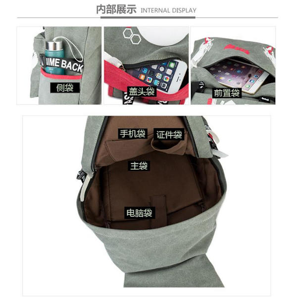 Overwatch Ryggsäck Skolväska Ny Model Grey