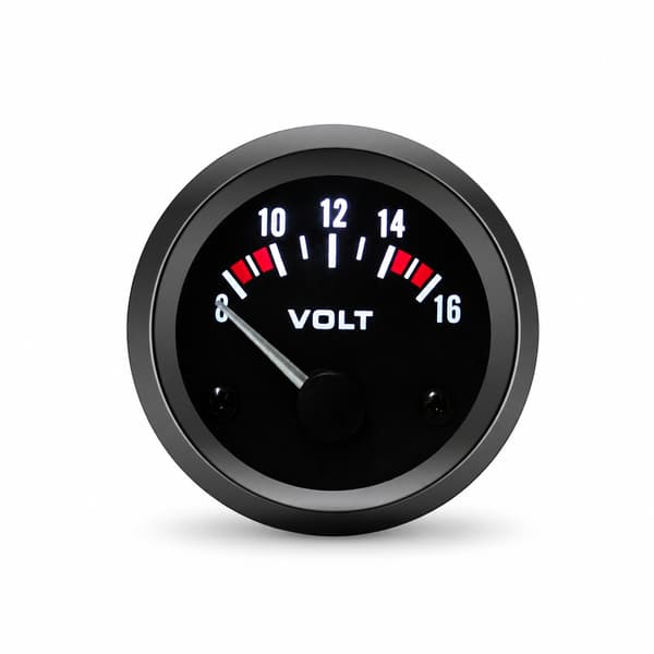 2" 52 mm voltmeter bilmåler voltmeter 8~16V hvid LED baggrundsbelysning spænding 12V biltilbehør til benzinbil 12V voltmeter