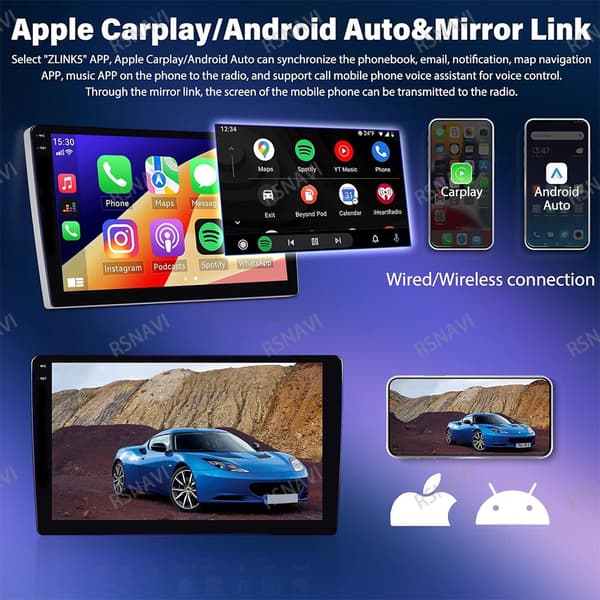Android 15 Bilradio För Kia Sorento 3 2015 2016 2017 2018 Multimedia BT GPS 5G WIFI Navigation 4G 4G-64G 360 DVR