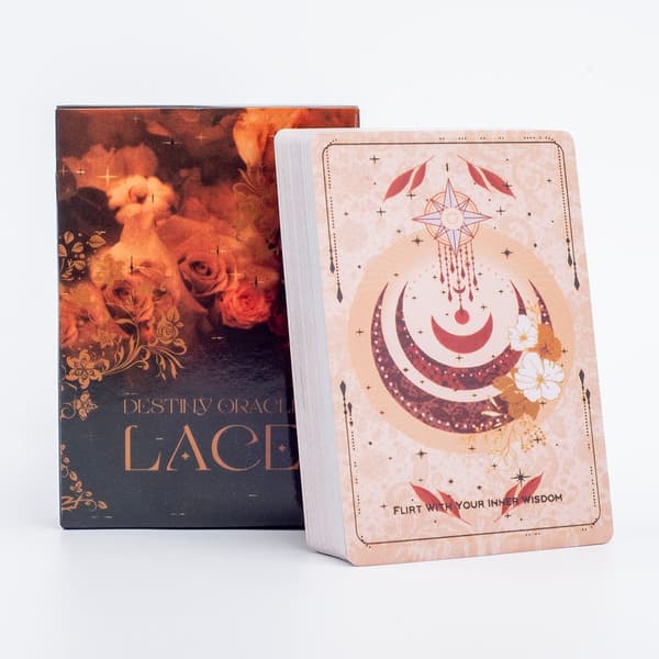 Destiny Oracle Lace Board Game 53 st Prophecy Deck for Fate Forecasting and Divination Party Engelsk version 10,4*7,4cm TK22K