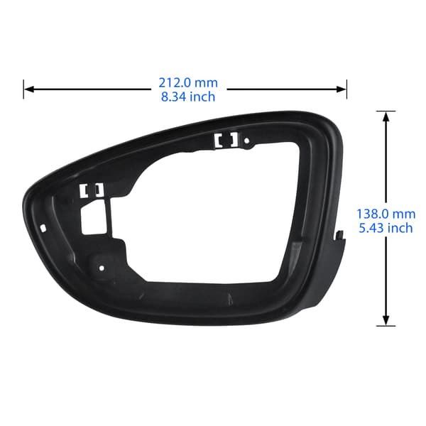Vasen sivupeilin suojus VW Passat B7 CC Jetta Eos Scirocco Beetle -malliin Black
