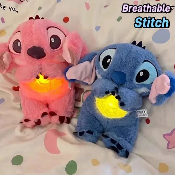 30 cm  Stitch Åndedrætssøm Plysdukke - sovelegetøj til børn Blue
