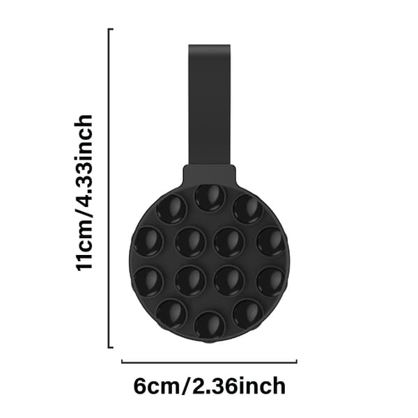 Magnetisk silikontelefonhållare med sugkopp i glas, väggfäste för iPhone 17 16 15 Pro Xiaomi Red