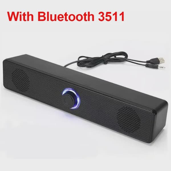 Trådlös Bluetooth- och PC-soundbar, trådbunden högtalare, USB-driven soundbar för TV, PC, bärbar dator, spel, hemmabio, surroundljudsystem With Bluetooth 3511